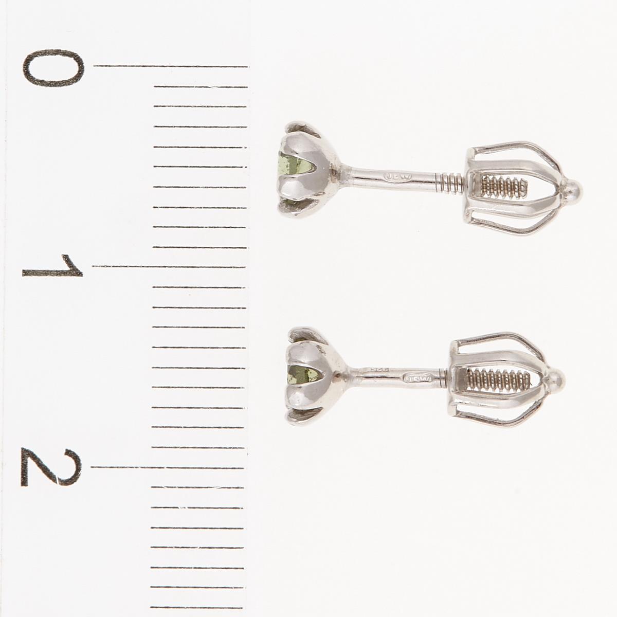 Silver earrings with moldavites 2080-3