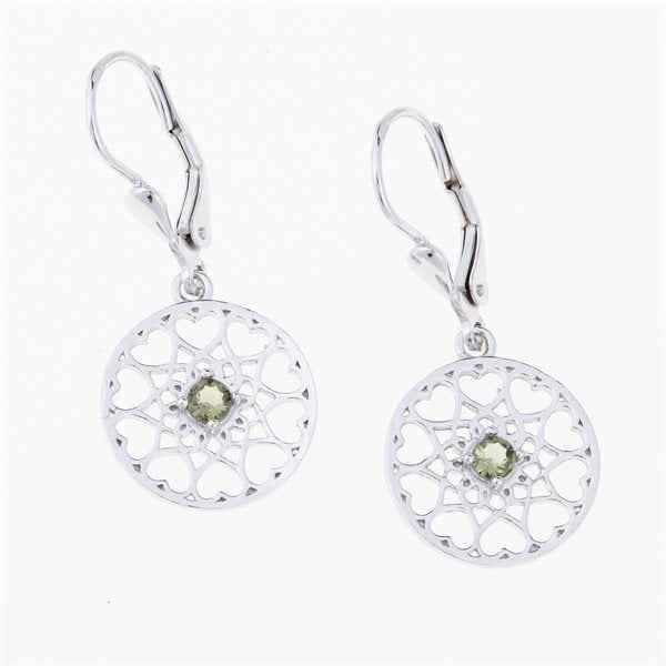 Orecchini in argento con Moldaviti 2182