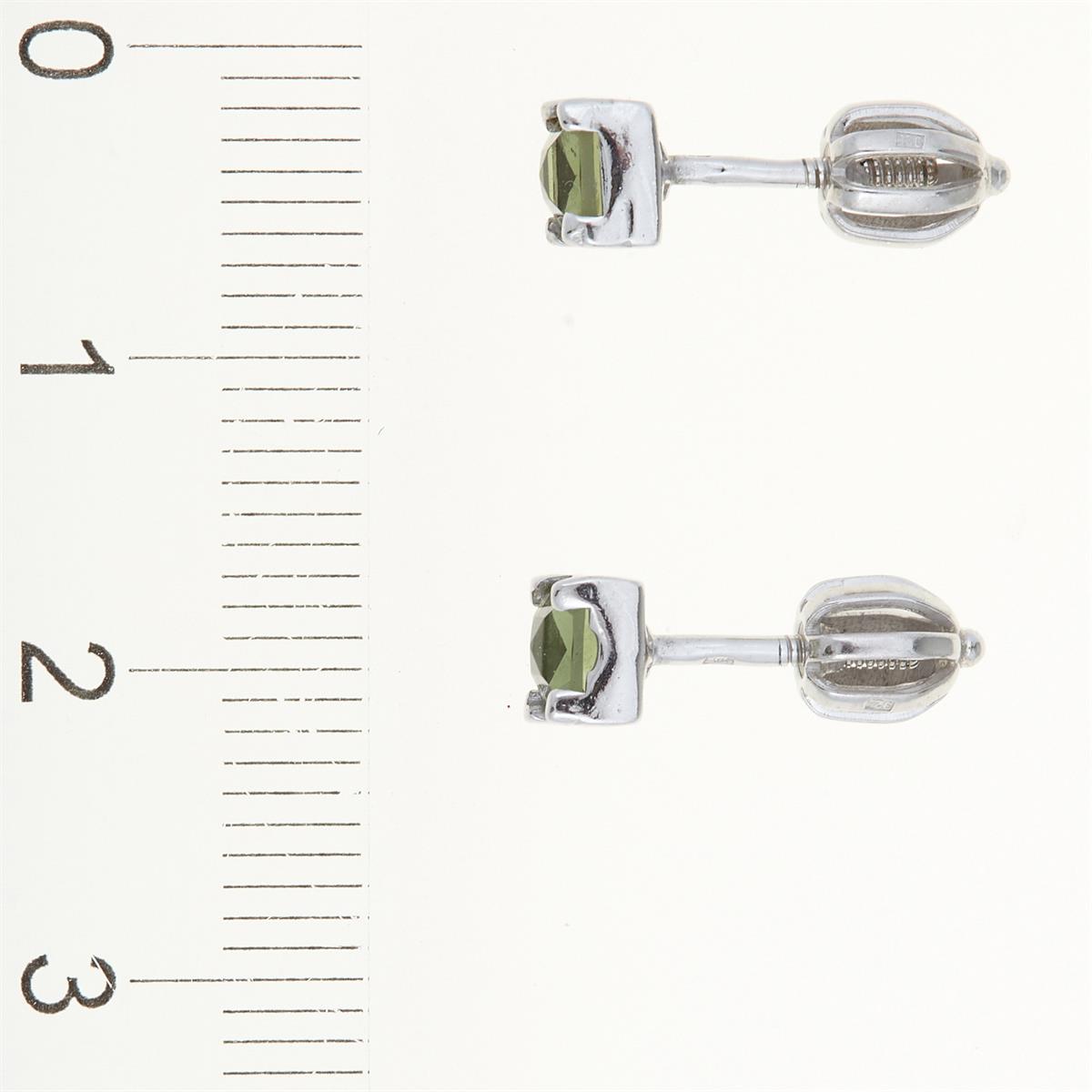 Silver earrings with moldavites 2195-3