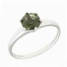 Anello Argento con moldavite 3003