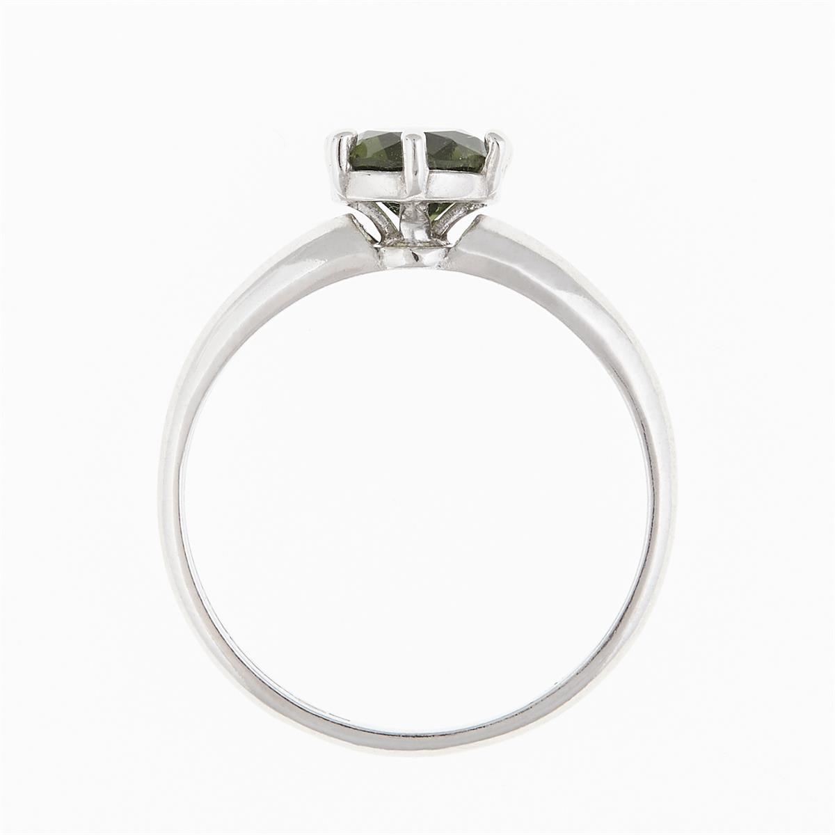 Silver ring with moldavite 3003