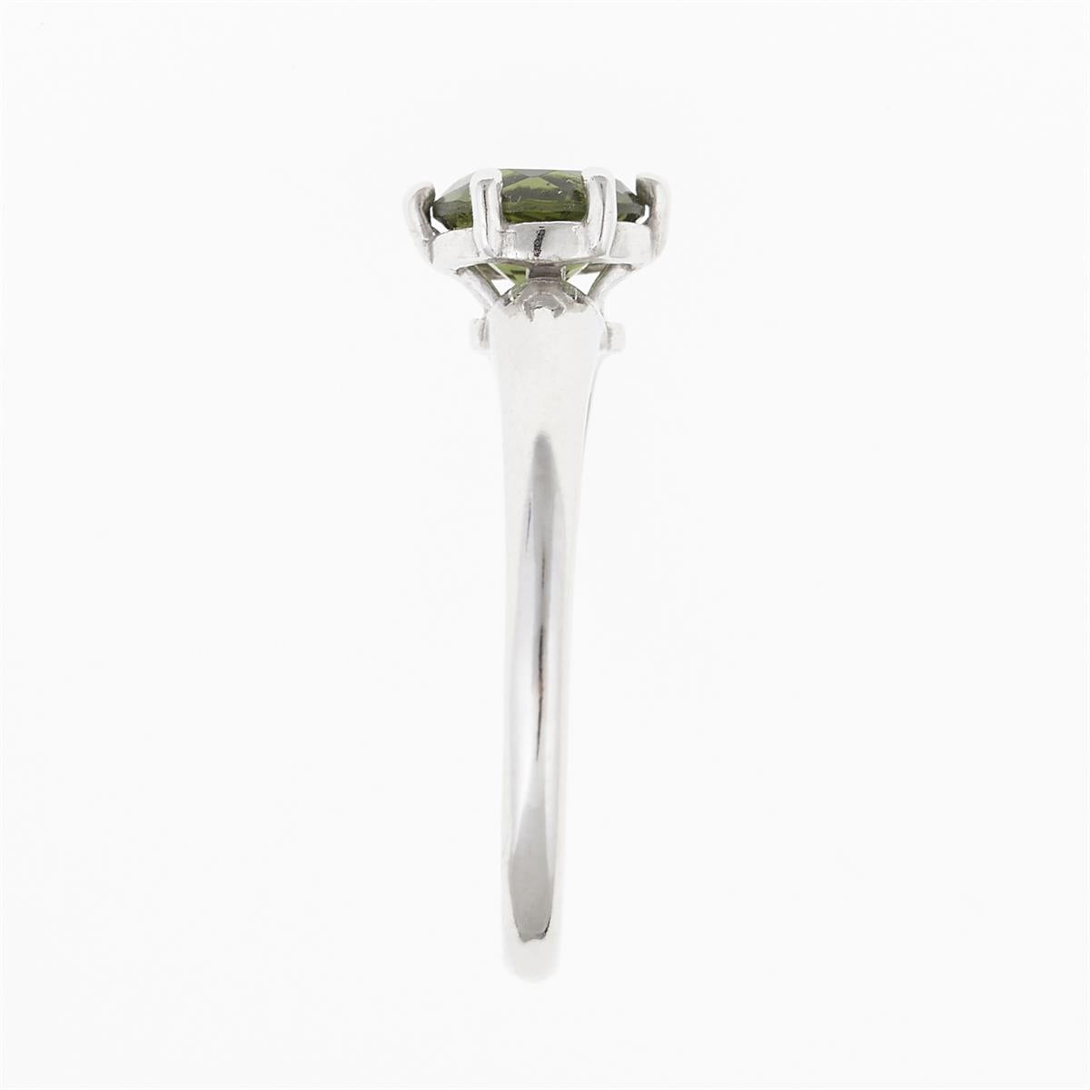 Silver ring with moldavite 3003