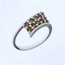 Anello in argento con Moldaviti 3004