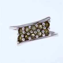 Anello in argento con Moldaviti 3004