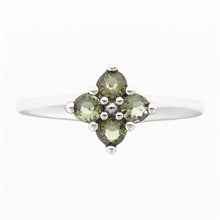 Anello in argento con Moldaviti 3006
