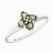 Anello in argento con Moldaviti 3006
