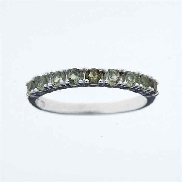 Anello in argento con Moldaviti 3009