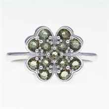 Anello in argento con Moldaviti 3011