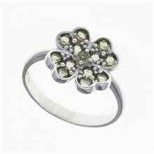 Anello in argento con Moldaviti 3011
