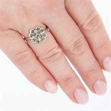Anello in argento con Moldaviti 3011
