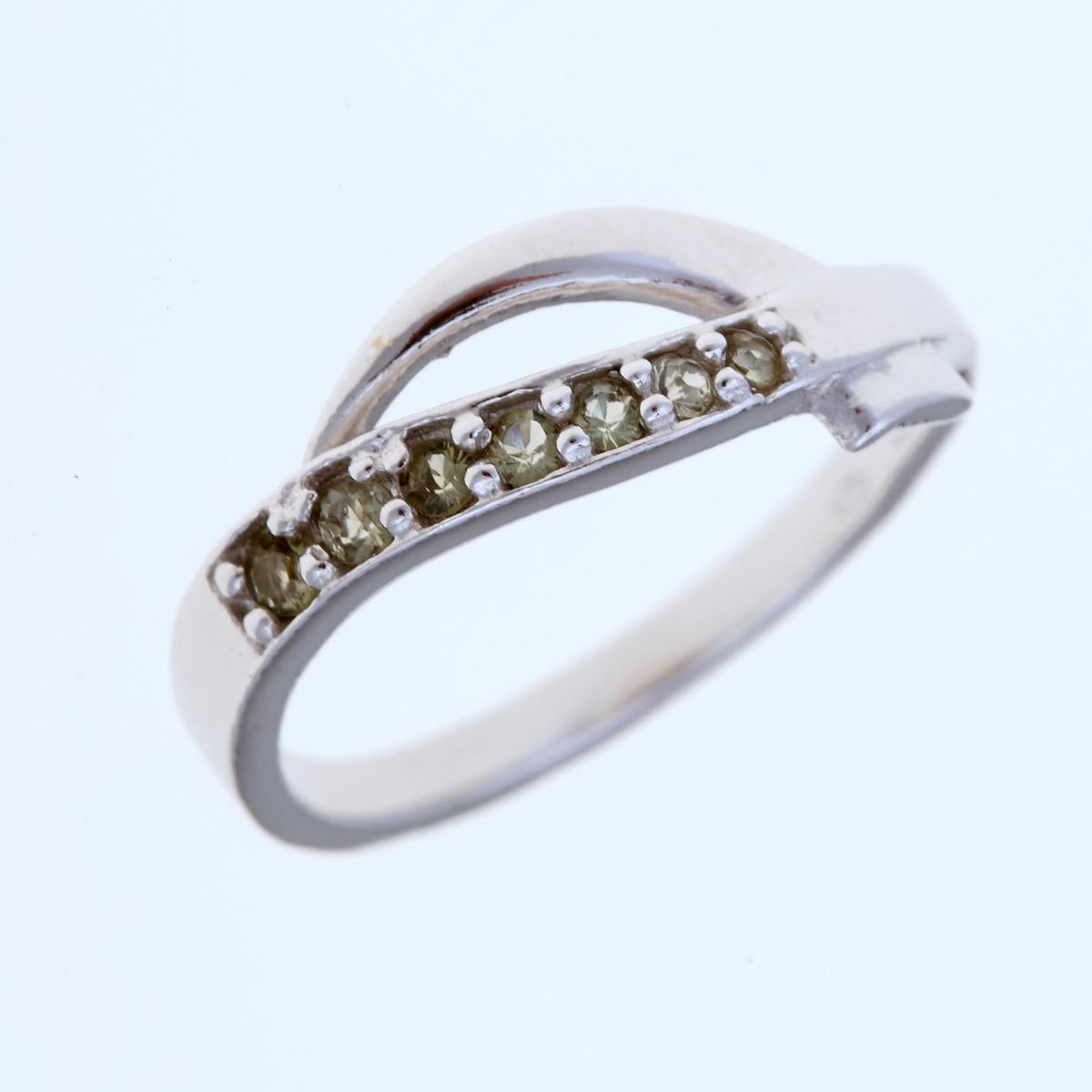 Silver ring with moldavites 3013