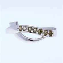 Anello in argento con Moldaviti 3013