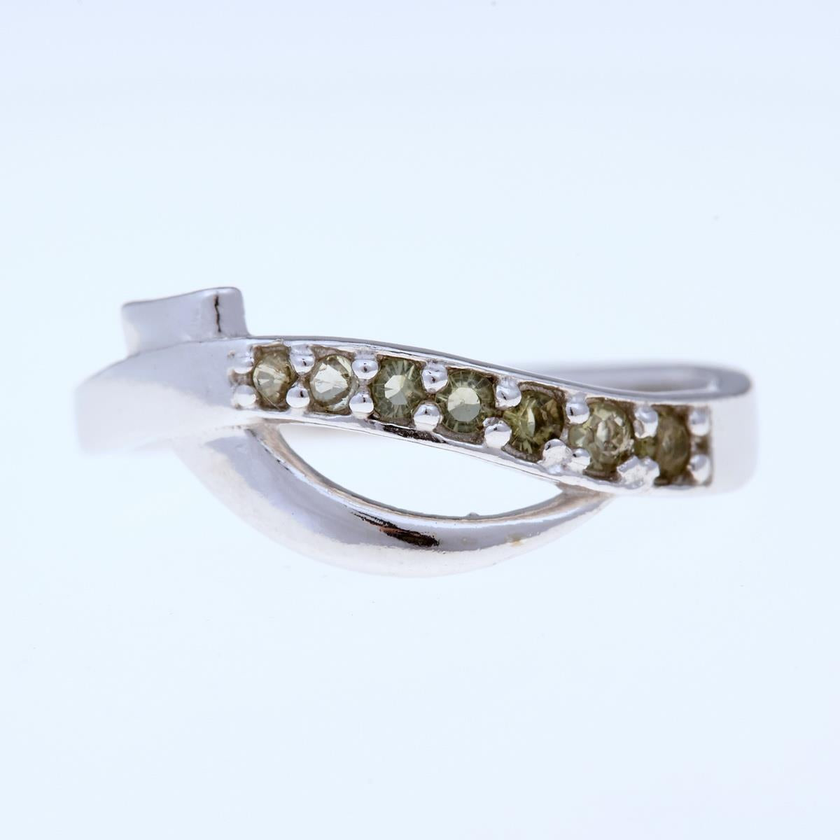 Silver ring with moldavites 3013