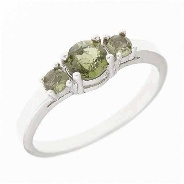 Anello in argento con Moldaviti 3018