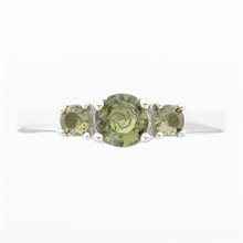 Anello in argento con Moldaviti 3018