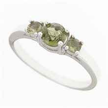 Anello in argento con Moldaviti 3018