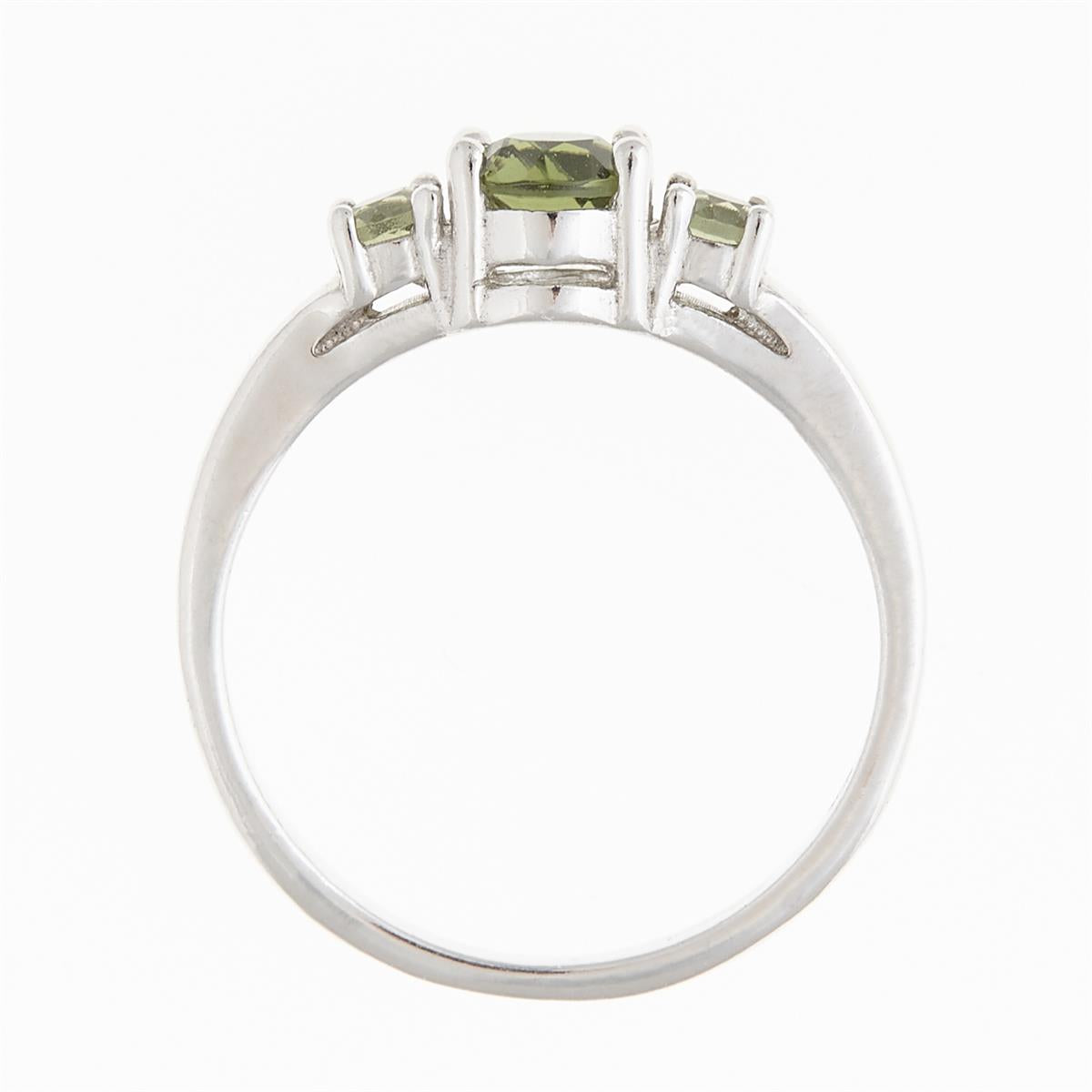 Silver ring with moldavites 3018