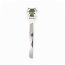 Anello in argento con Moldaviti 3018