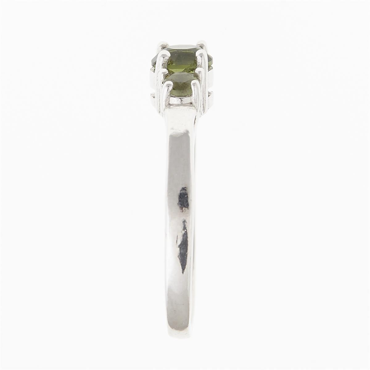 Silver ring with moldavites 3018