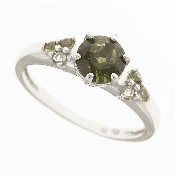 Anello in argento con Moldaviti 3032