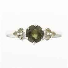 Anello in argento con Moldaviti 3032
