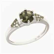 Anello in argento con Moldaviti 3032