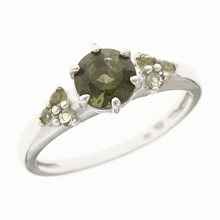Anello in argento con Moldaviti 3032