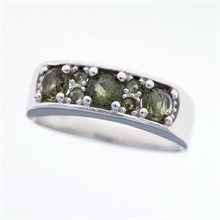 Anello in argento con Moldaviti 3076