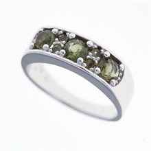 Anello in argento con Moldaviti 3076
