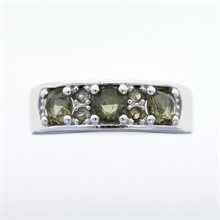 Anello in argento con Moldaviti 3076