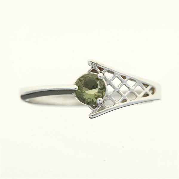 Anello Argento con moldavite 3116