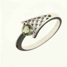 Anello Argento con moldavite 3116