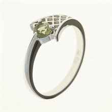 Anello Argento con moldavite 3116
