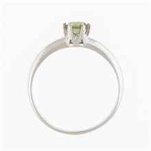 Silver ring with moldavite 3121