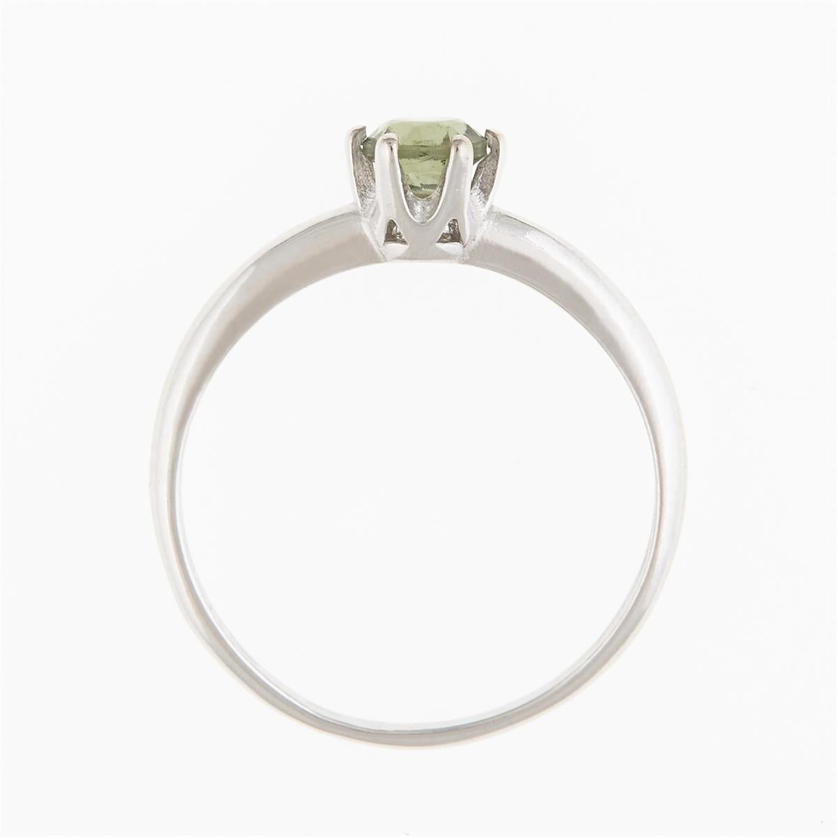 Silver ring with moldavite 3121