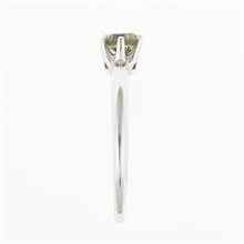 Silver ring with moldavite 3121