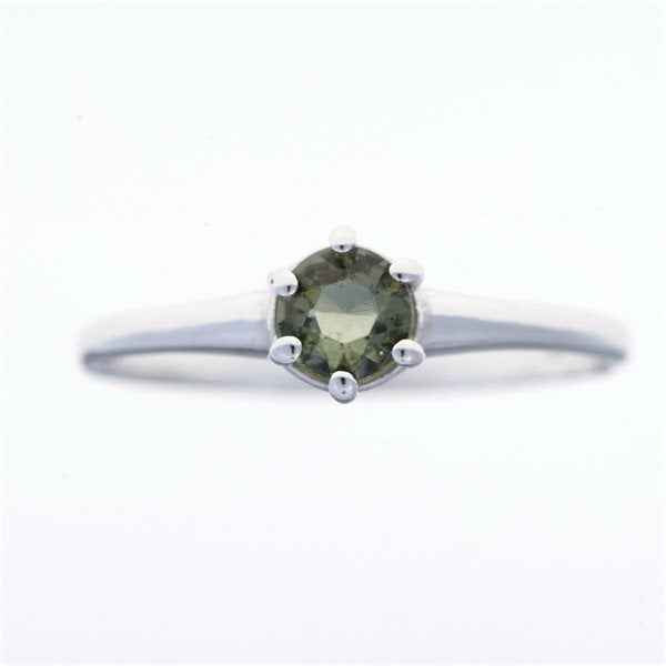 Anello Argento con moldavite 3138