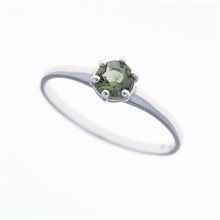 Anello Argento con moldavite 3138