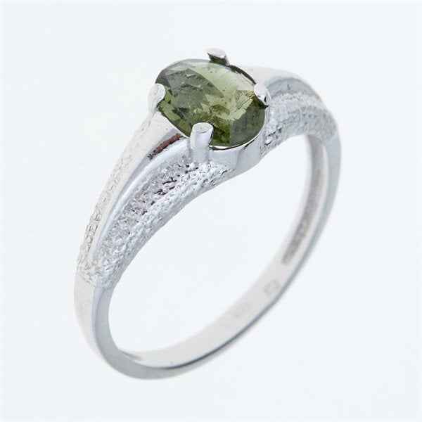 Anello Argento con moldavite 3140