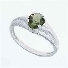Anello Argento con moldavite 3140