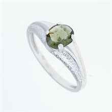 Anello Argento con moldavite 3140