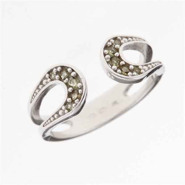 Anello in argento con Moldaviti 3145