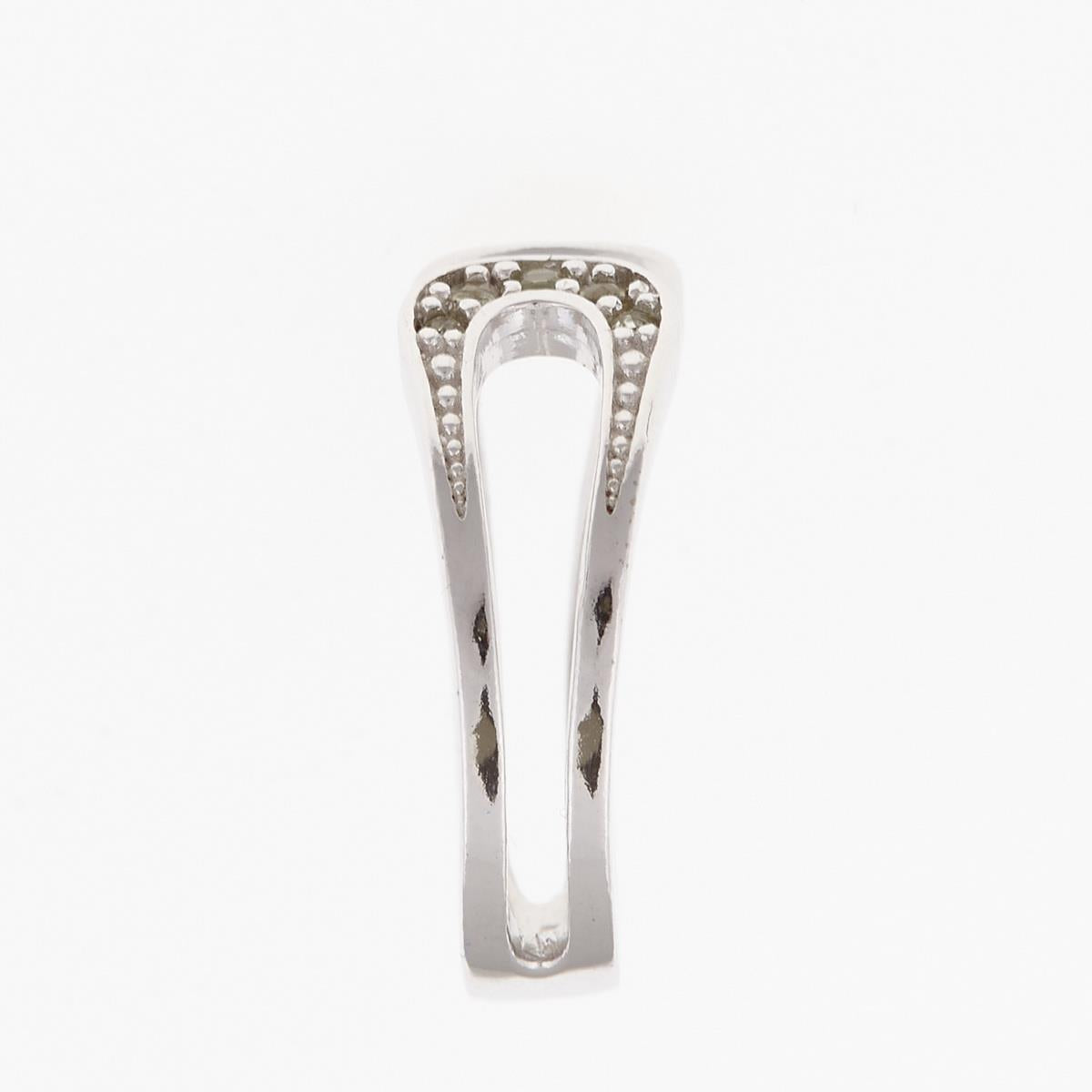 Silver ring with moldavites 3145
