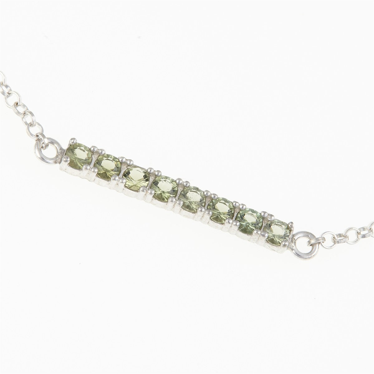 Silver bracelet with moldavites 4009