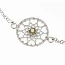 Silver bracelet with moldavites 4182M