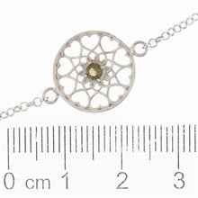 Silver bracelet with moldavites 4182M