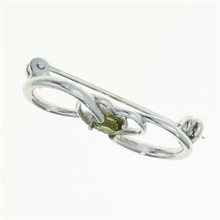 Spilla in argento con codice moldavite – heart 5092