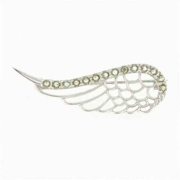 Spilla in argento con ala in Moldaviti 5610