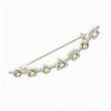 Silver brooch with moldavites 5622
