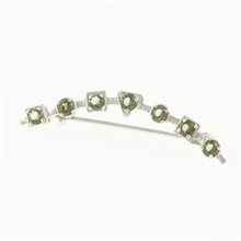 Silver brooch with moldavites 5622